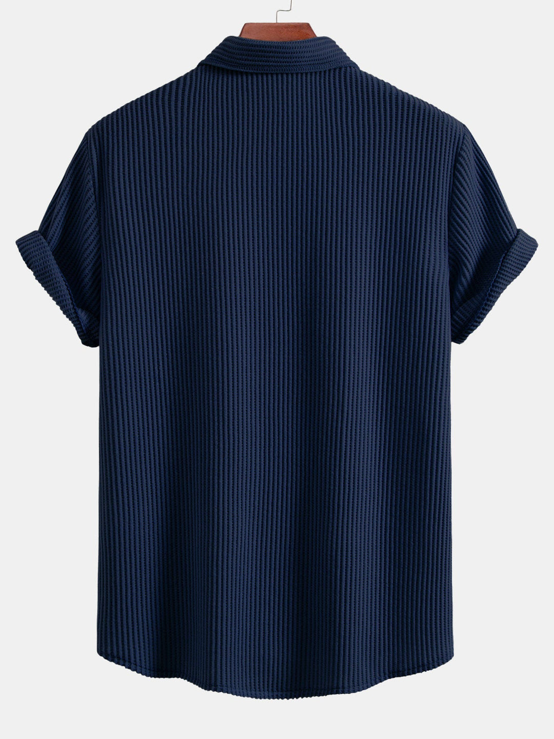 Wafel Knop-Up Shirt & Trekkoord Wafel Shorts
