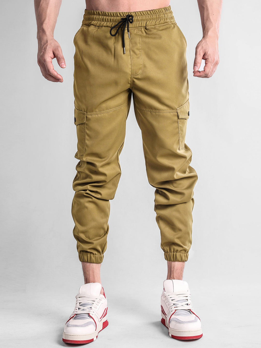 Relax Fit Flannel Ruit Corduroy Patchwork Hoodie Shirt & Chino Cargo Jogger Broek
