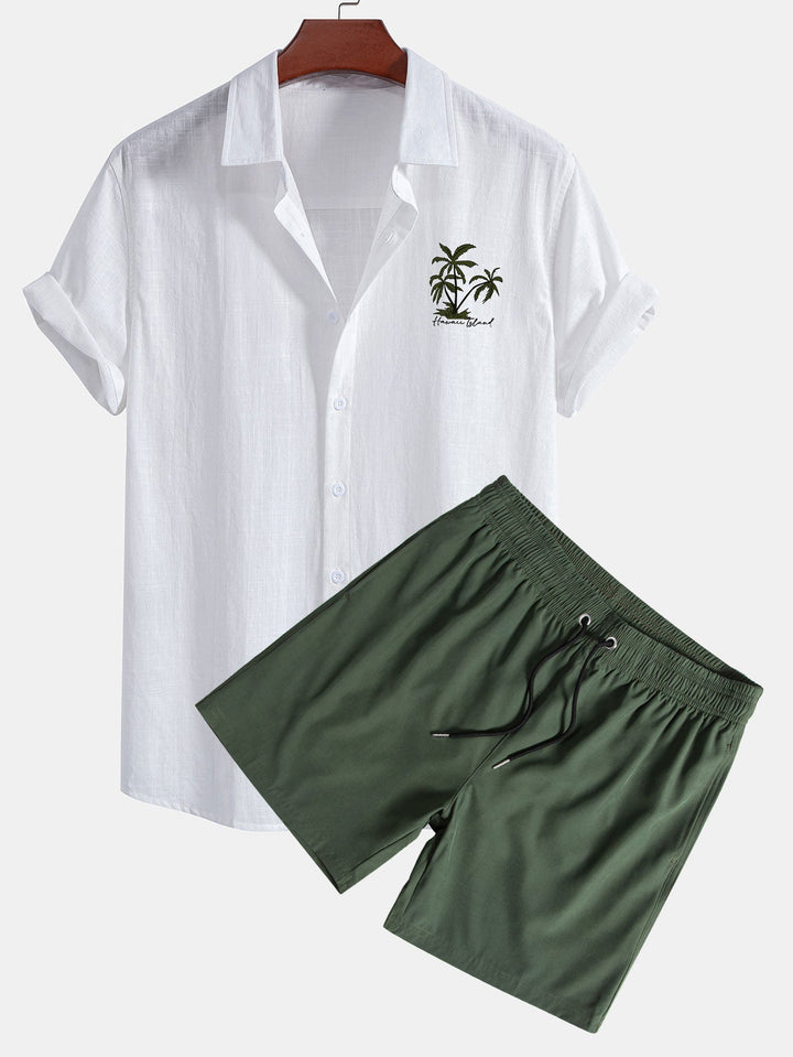 Hawaii Palm Tree Shirt & Swim Shorts