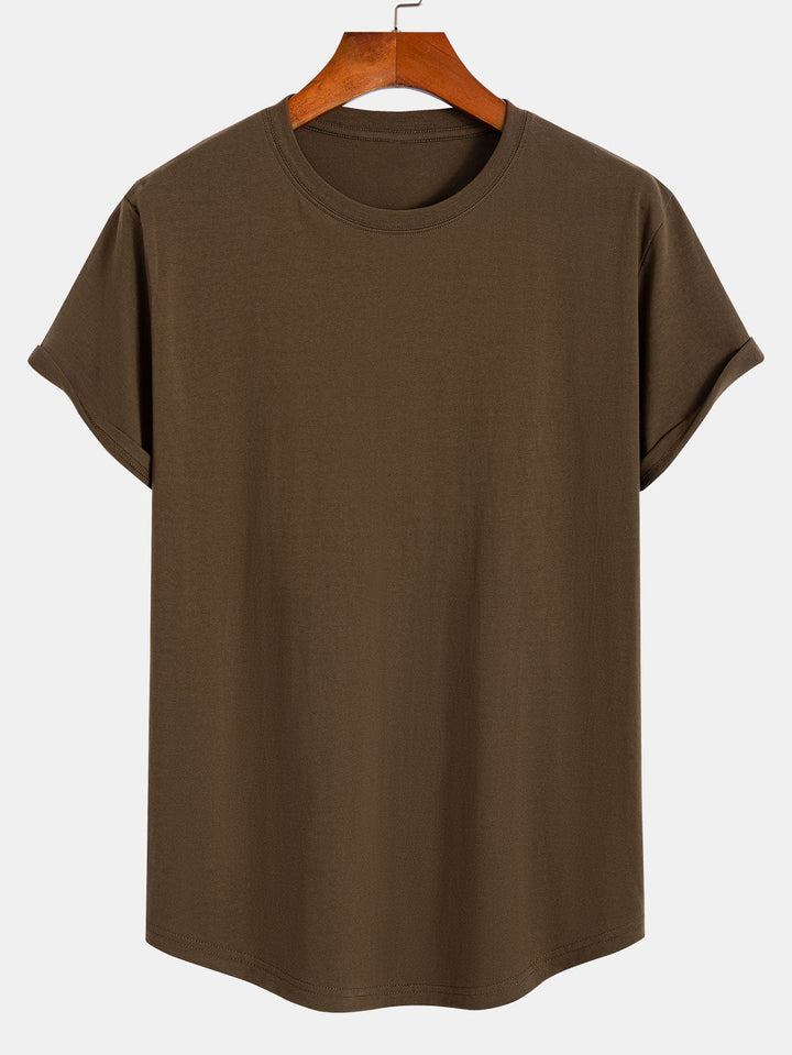 Basis Katoenen Boog Hem T-Shirt