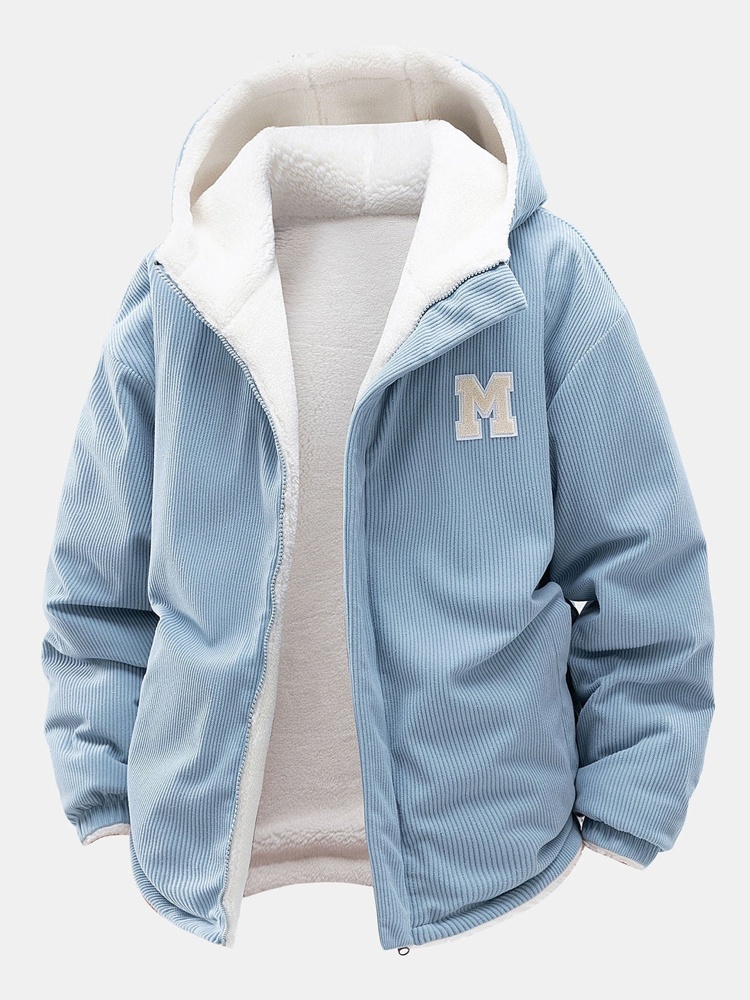 Teddy corduroy reversible jacket with hood