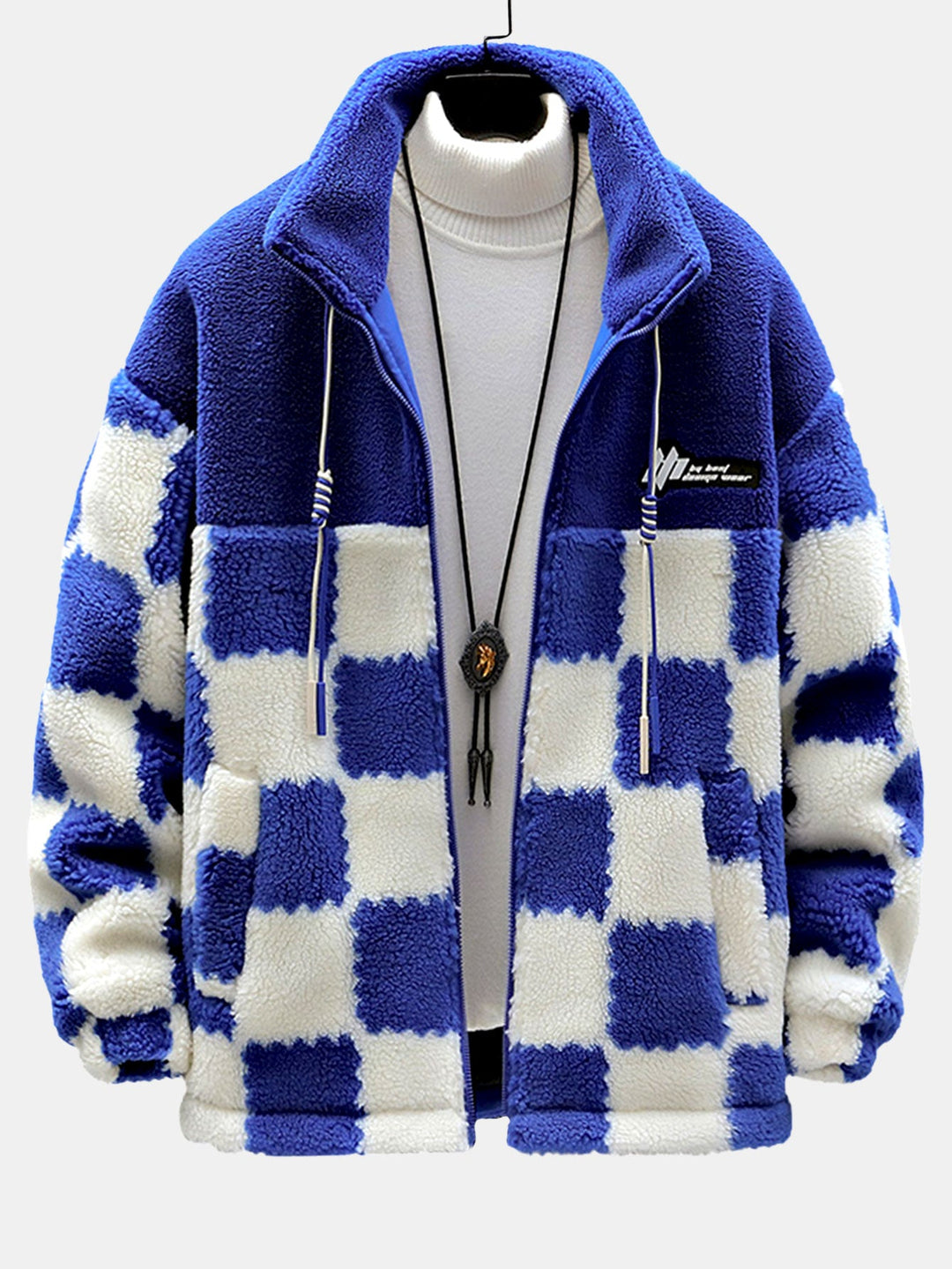 Teddy Fleece Checkered Jacket