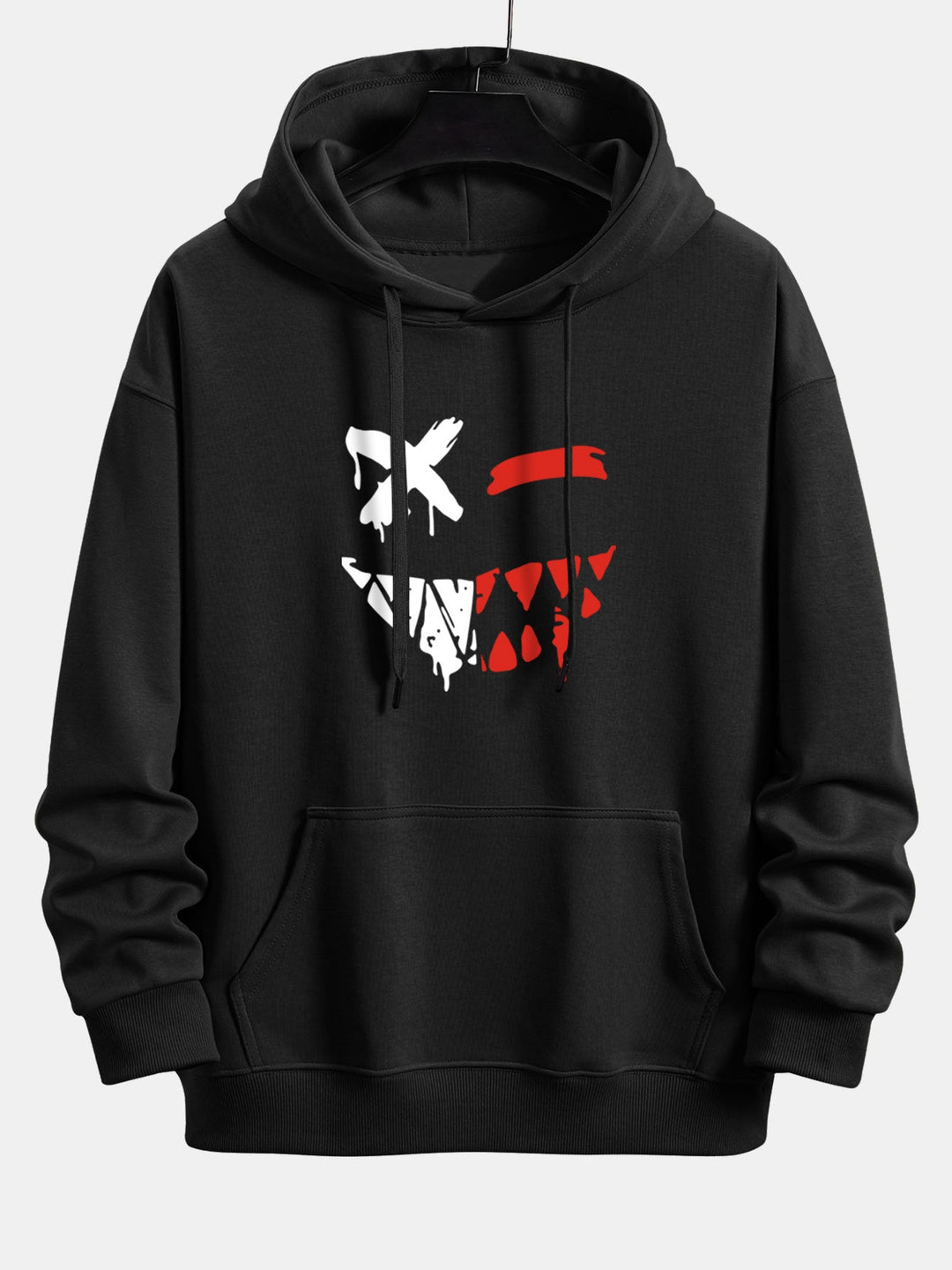 Oplosbare Evil Smiley Face Print Relax Fit Hoodie & Joggingbroek