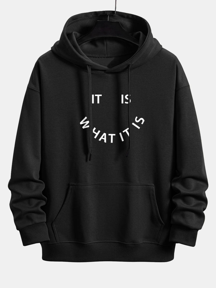 It Is What It Is Print Relax Fit Hoodie & Joggingbroek