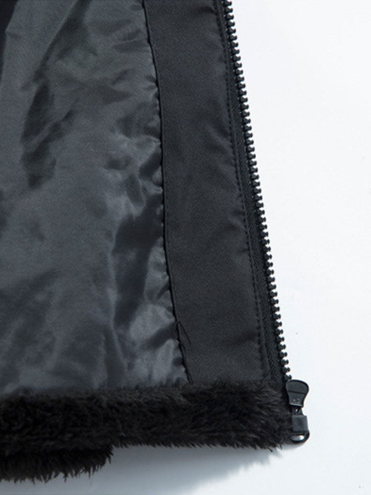 Teddy fleece quilted jacket with hood