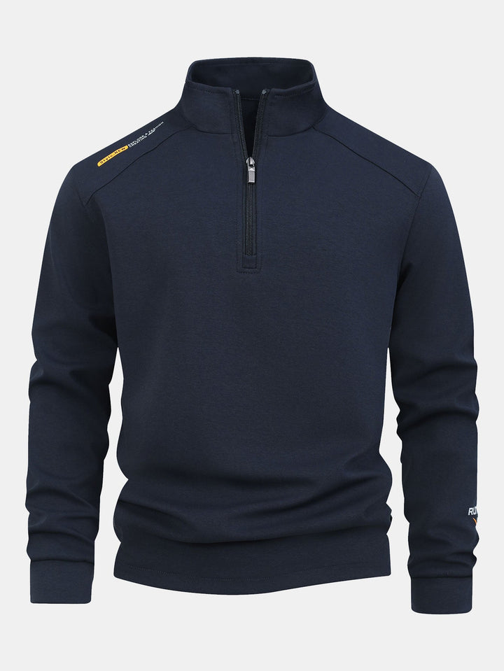 Sweatshirt met kwartrits