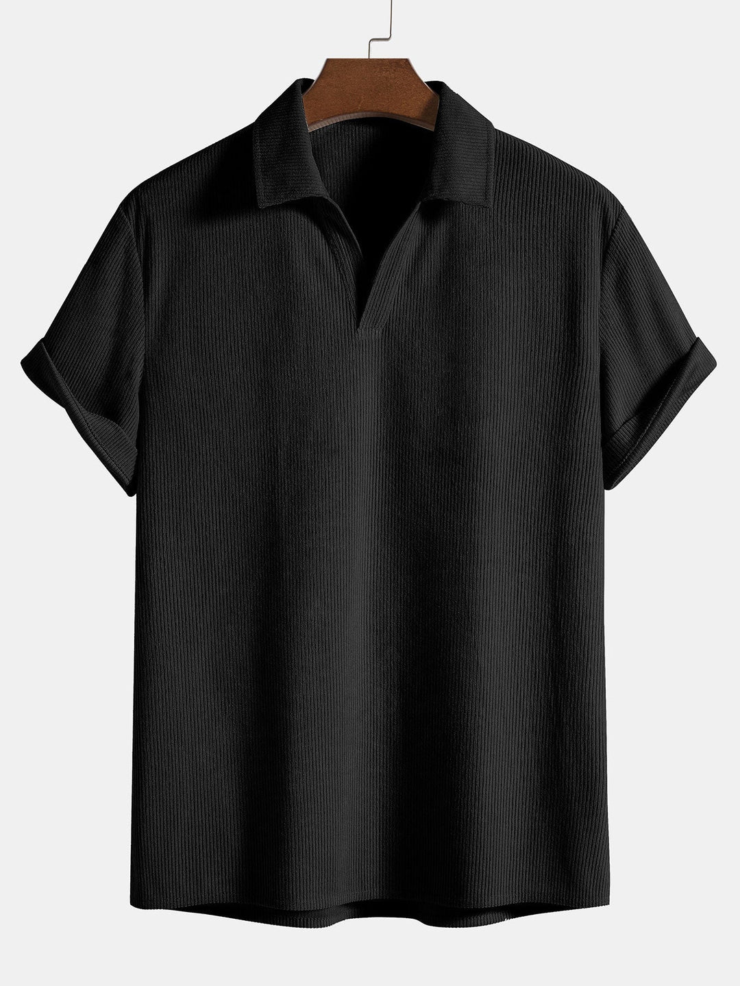 Korte Mouwen Corduroy Polo Shirt & Corduroy Korte Broek