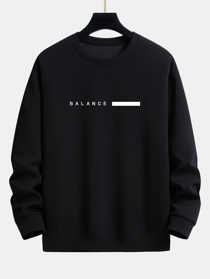 Balance Stripe Print Relax Fit Crew Neck Sweatshirt & Joggingbroek