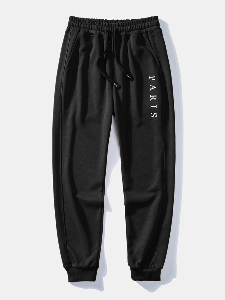 Paris Slogan Print Relax Fit Crew Neck Sweatshirt & Joggingbroek