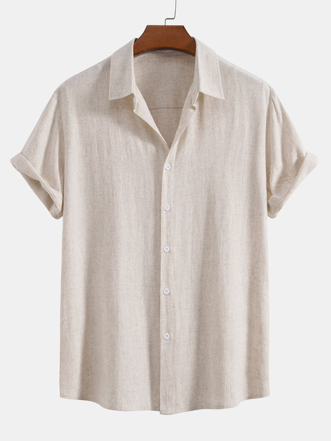 Linen Rayon Shirt & Straight-Leg Linen Pants