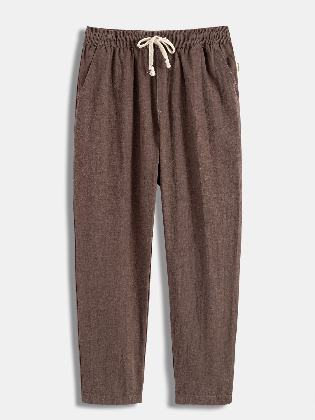 Korte Mouwen Geometrisch Textuur Cuban Shirt & Linnen Katoen Gemengde Cropped Broek