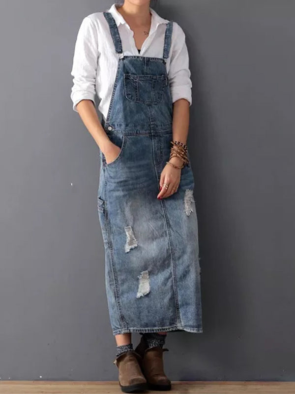 Harper l Denim Overall Dress  Subtitle