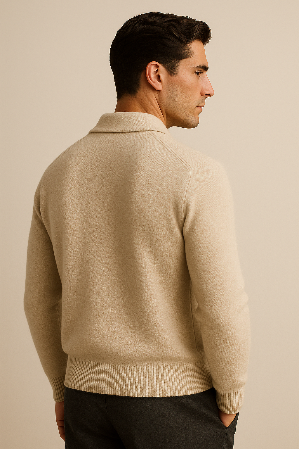Lorenzo Cashmere Cardigan Ivory