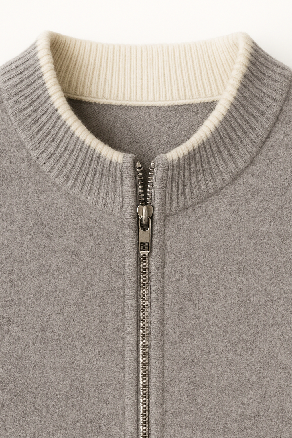 Terenzo Zip Cardigan Grey