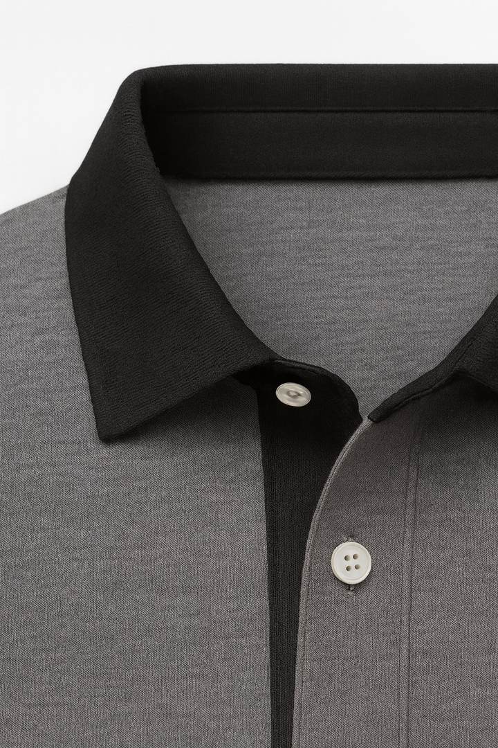 Valerio Polo Knit Grey