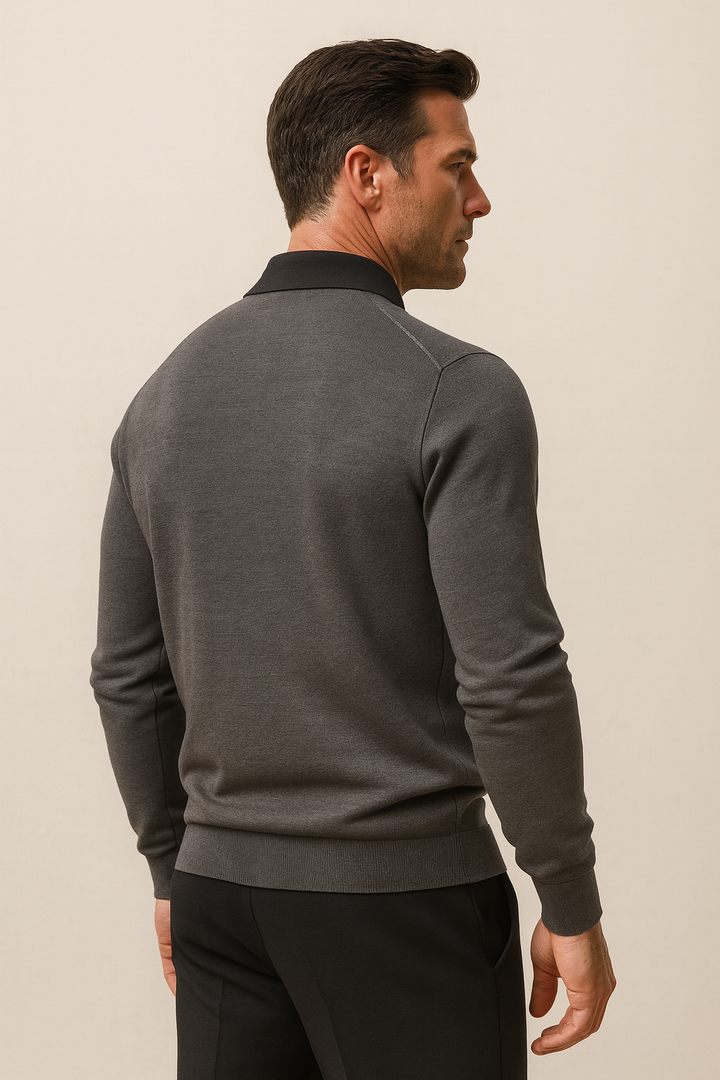 Valerio Polo Knit Grey