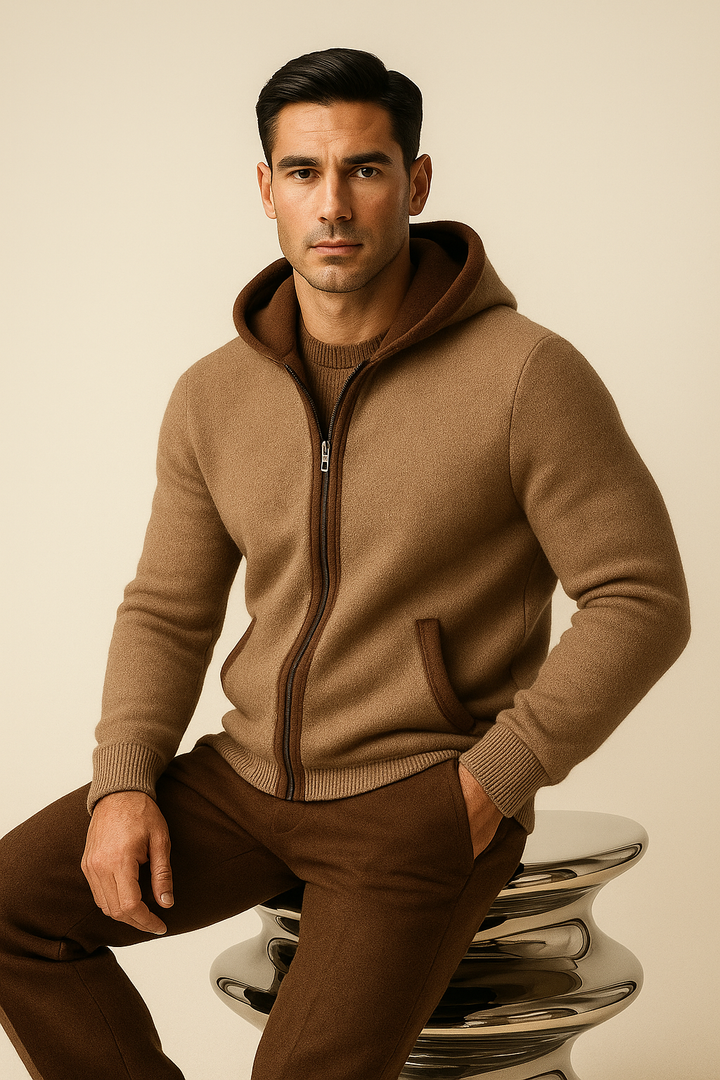 Tristan l Sorano Hooded Cardigan Brown