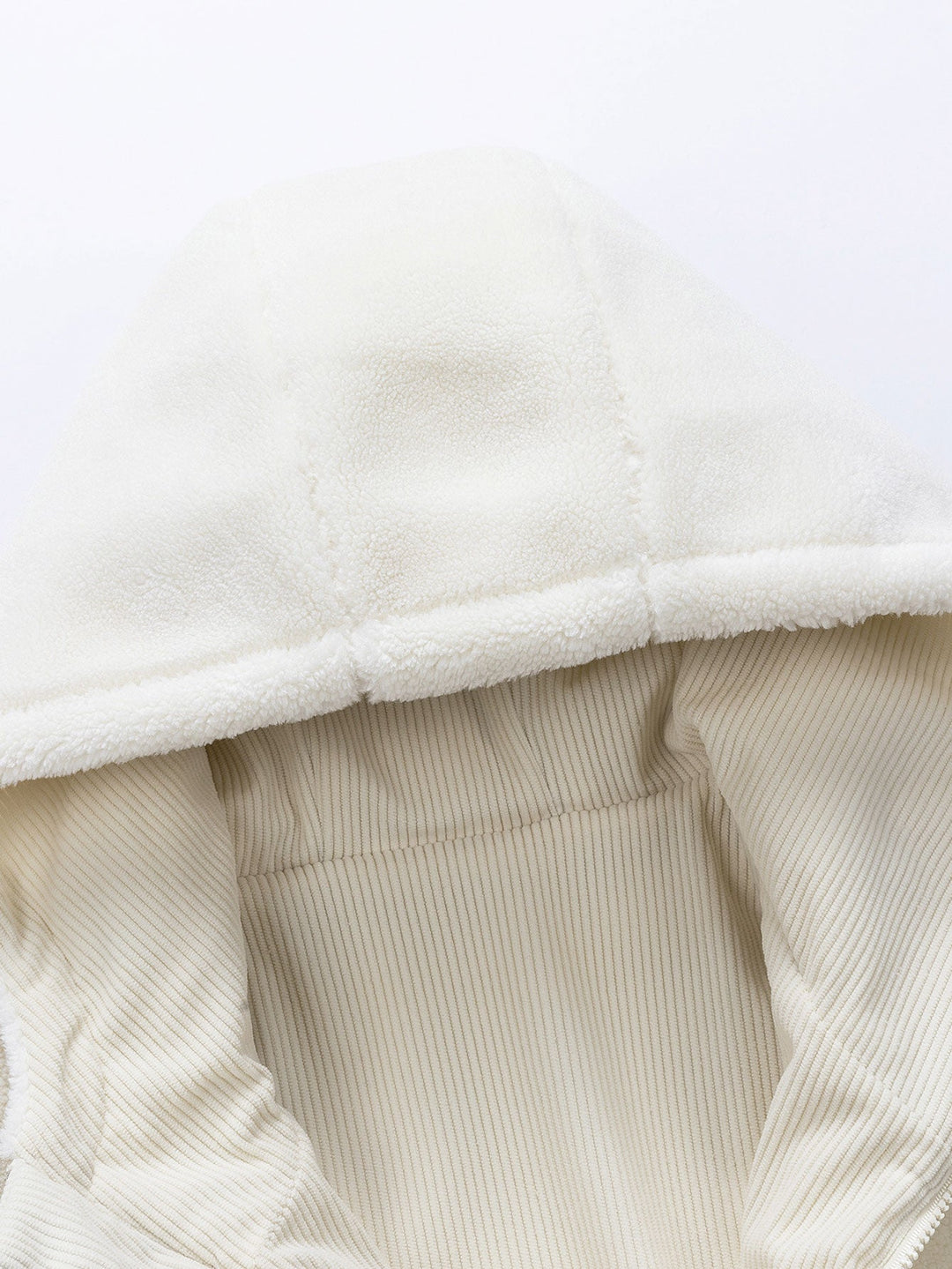 Teddy corduroy reversible jacket with hood