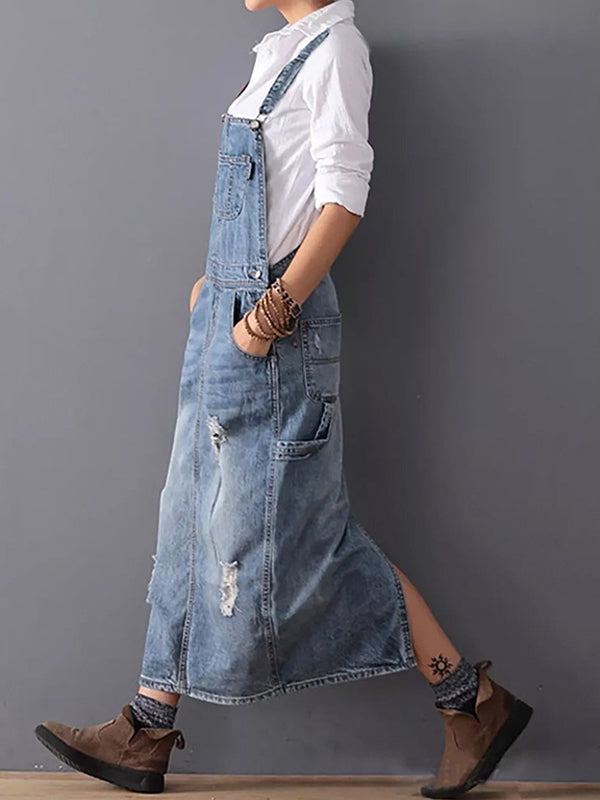 Harper l Denim Overall Dress  Subtitle