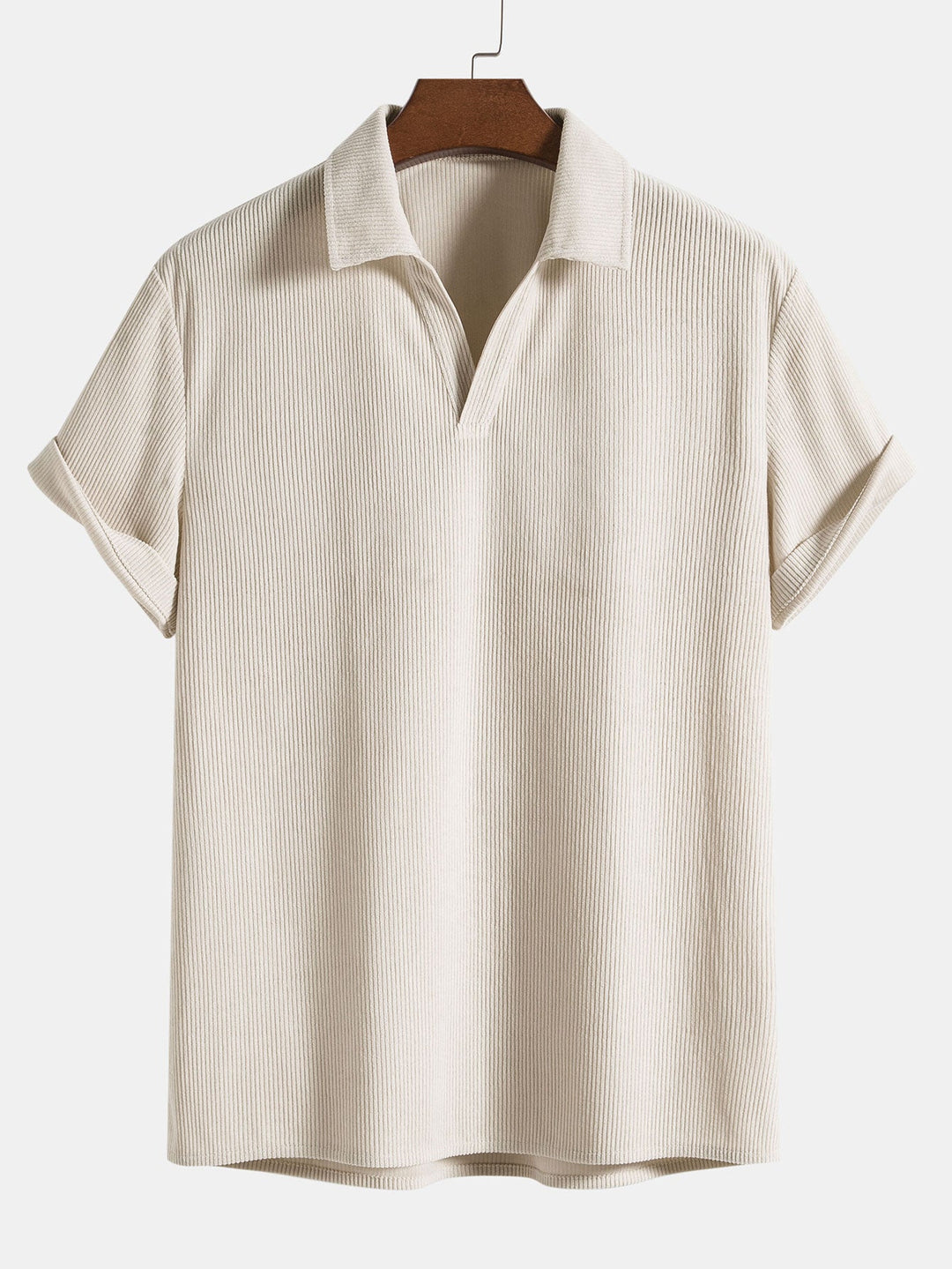 Korte Mouwen Corduroy Polo Shirt & Corduroy Korte Broek