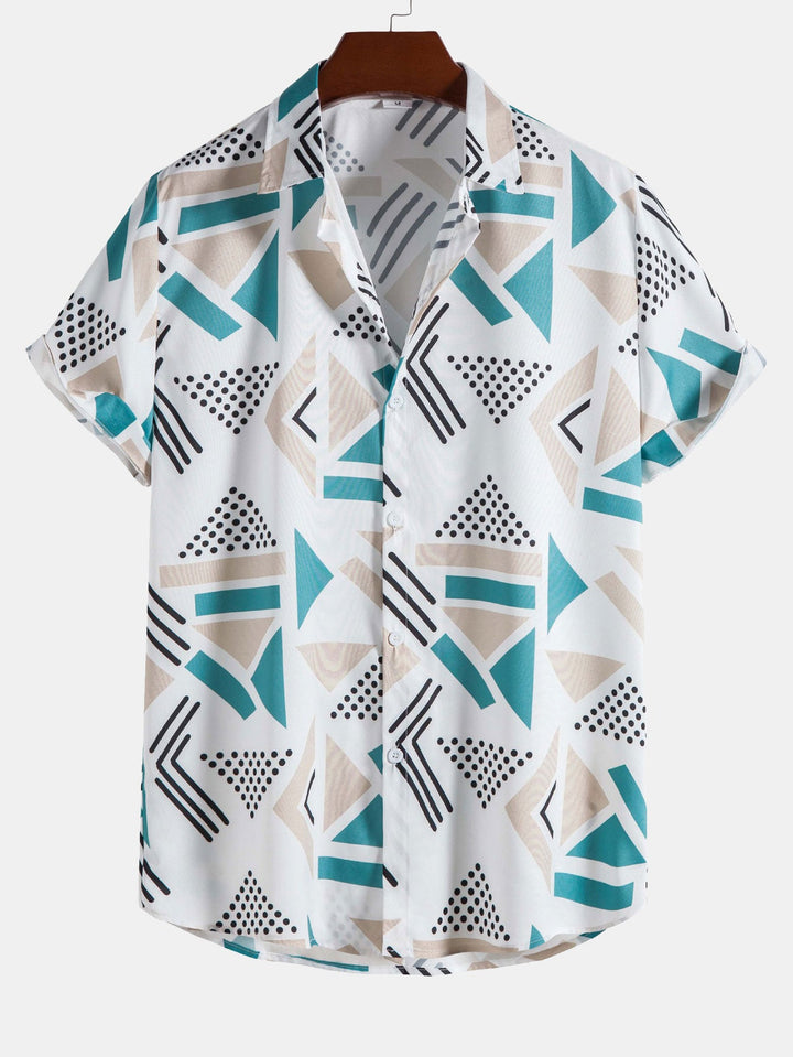 Geometrische Print Shirt & Zwemshorts