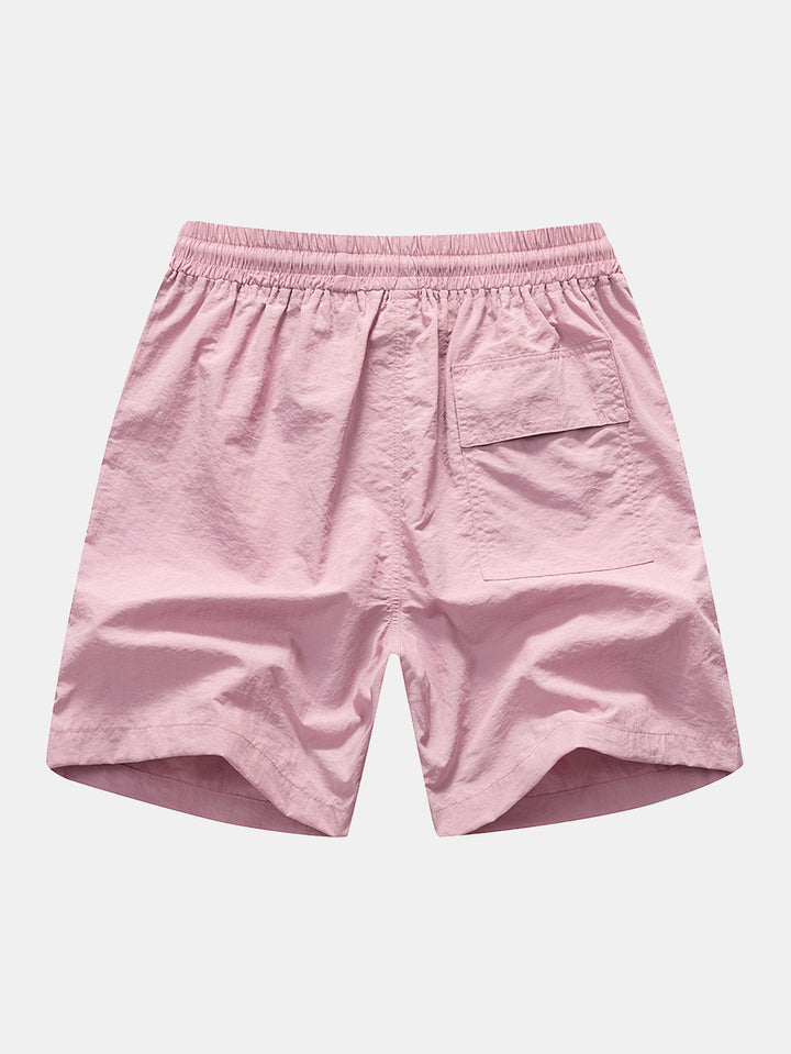 Leaf Kleur Blokprint Overhemd met Knopen & Zwemshort