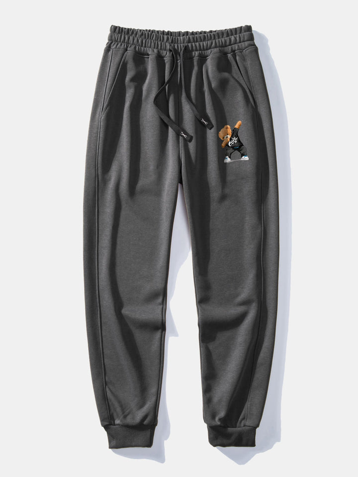 Cool Bear Print Relax Fit Crew Neck Sweatshirt & Joggingbroek
