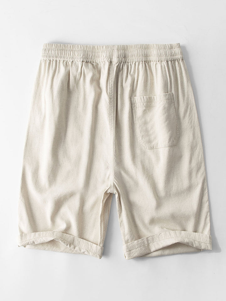Linen and Rayon Blend Shirt & Linen Cotton Blend 11" Shorts