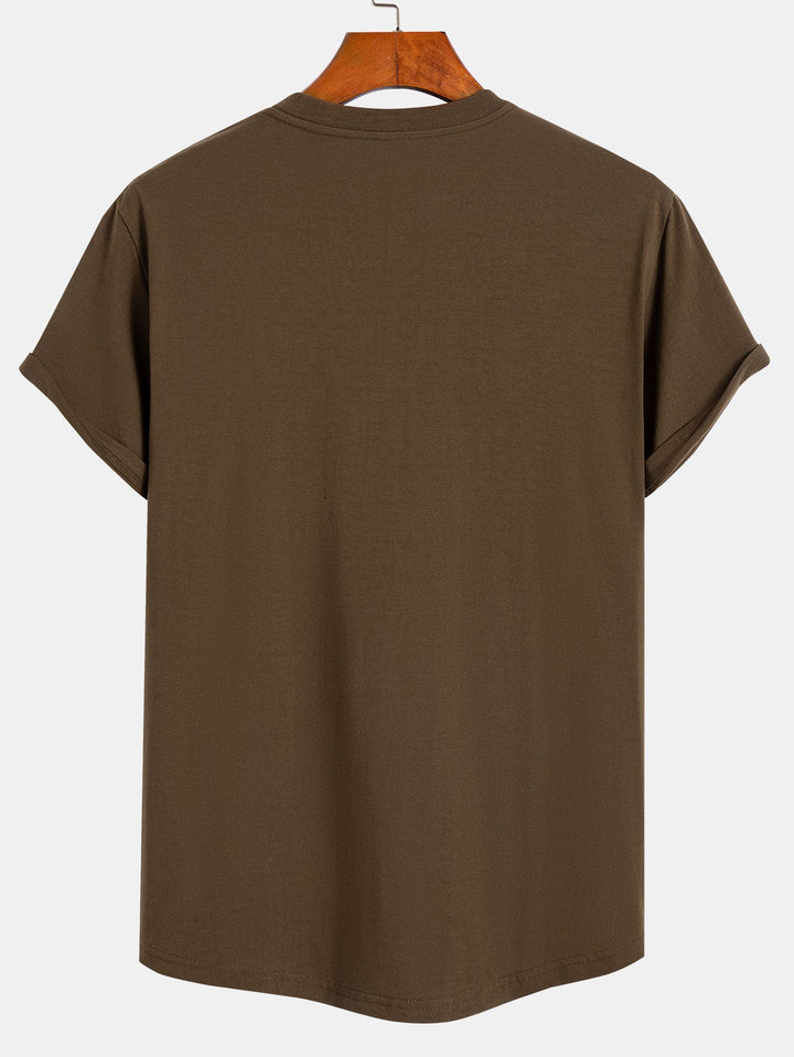 Basis Katoenen Boog Hem T-Shirt