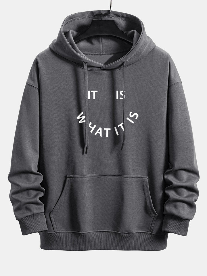 It Is What It Is Print Relax Fit Hoodie & Joggingbroek