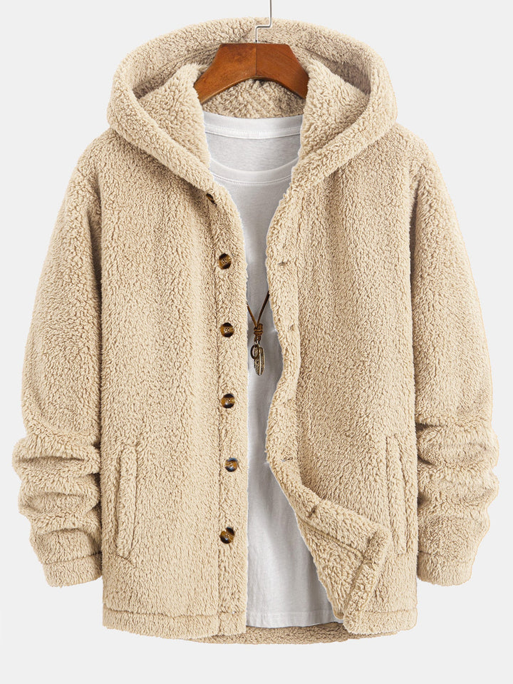 Teddy Fleece Button-Up Jacket