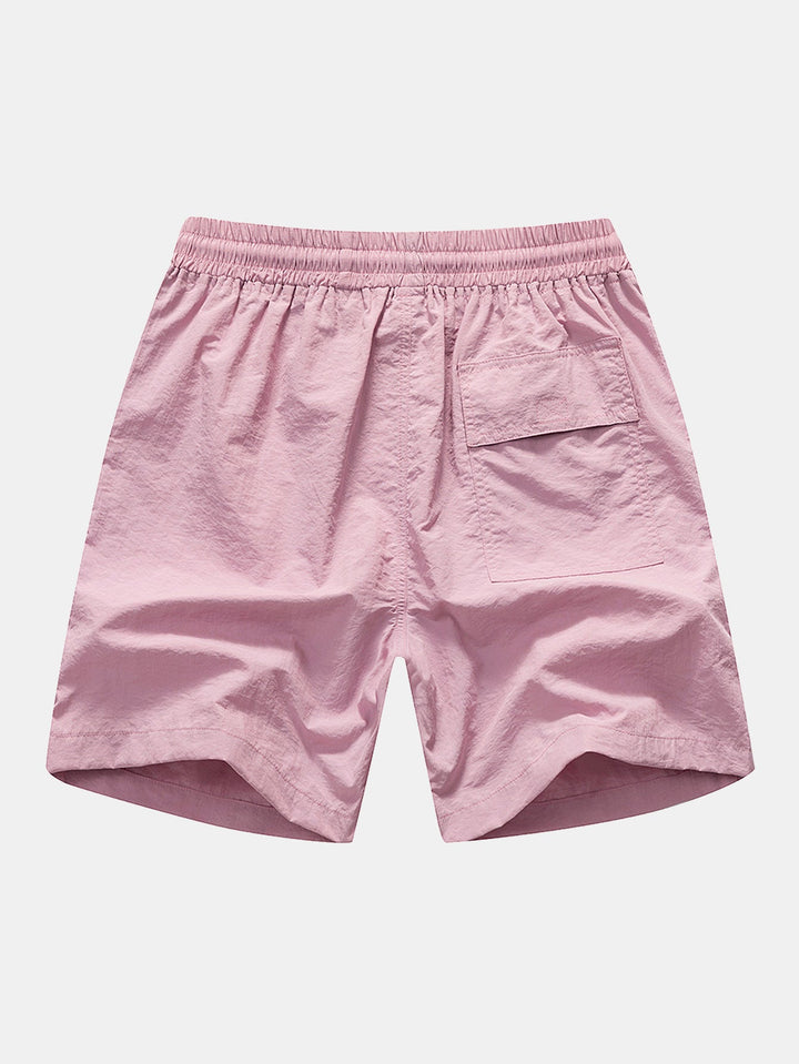 Palm Tree Button-Down Shirt & Swim Shorts