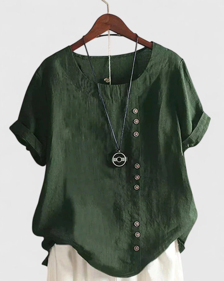 Clara | Comfortable Short Sleeve Blouse