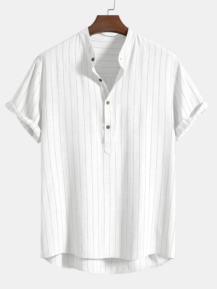 Linen Blend Shirt & Straight Linen Pants