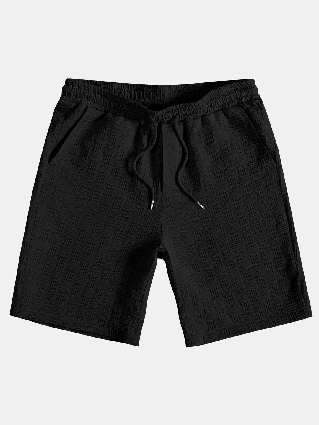 Stripe Jacquard Overhemd met Knopen & Shorts
