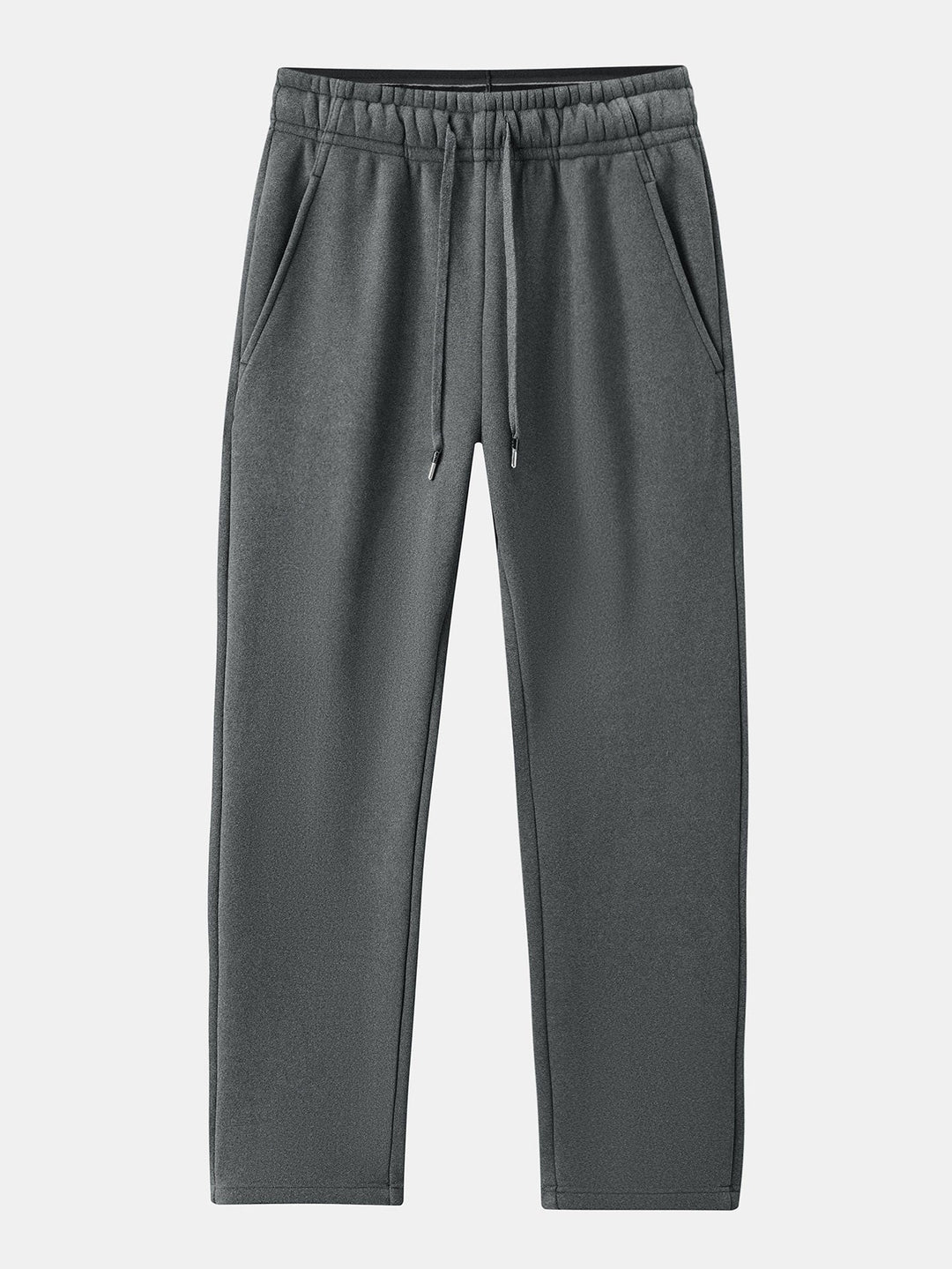 Fleece sweater met kwartrits & polar fleece broek met rechte pijpen