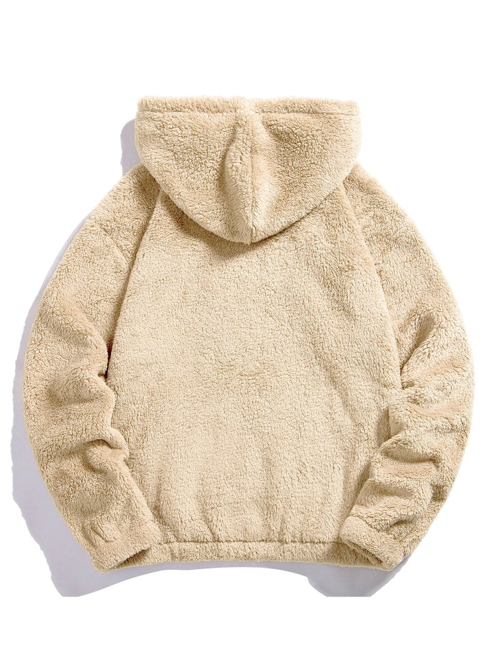 Beren Geborduurd Patch Teddy Hoodie & Teddy Jogger Broek