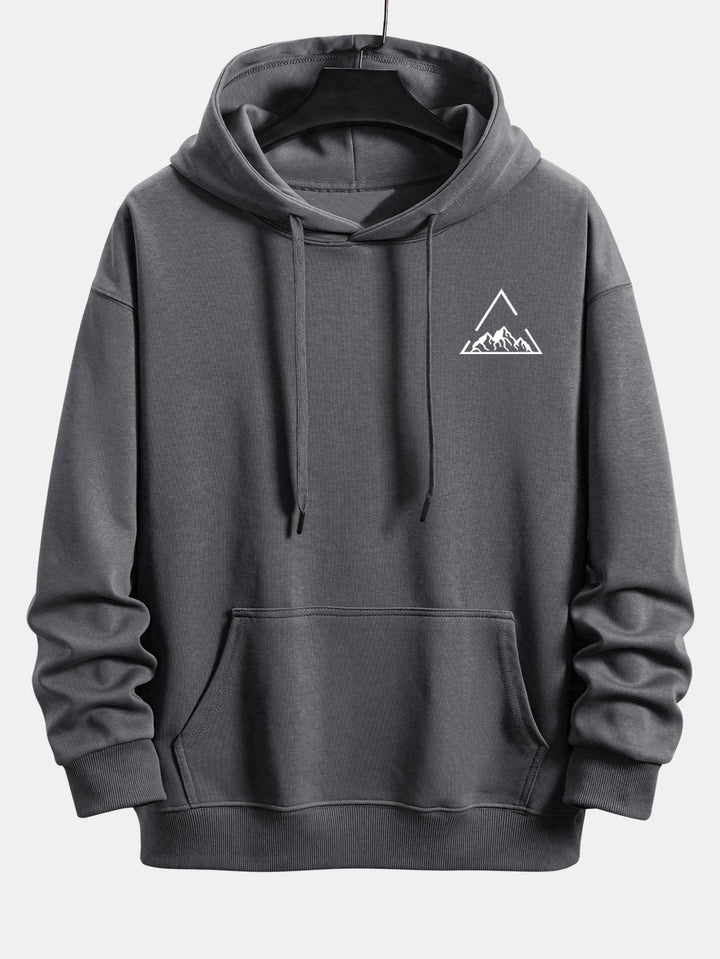 Triangle Mountain Print Relax Fit Hoodie & Joggingbroek