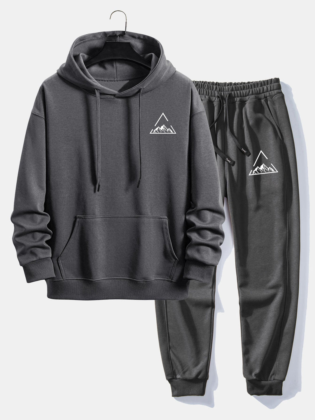 Triangle Mountain Print Relax Fit Hoodie & Joggingbroek