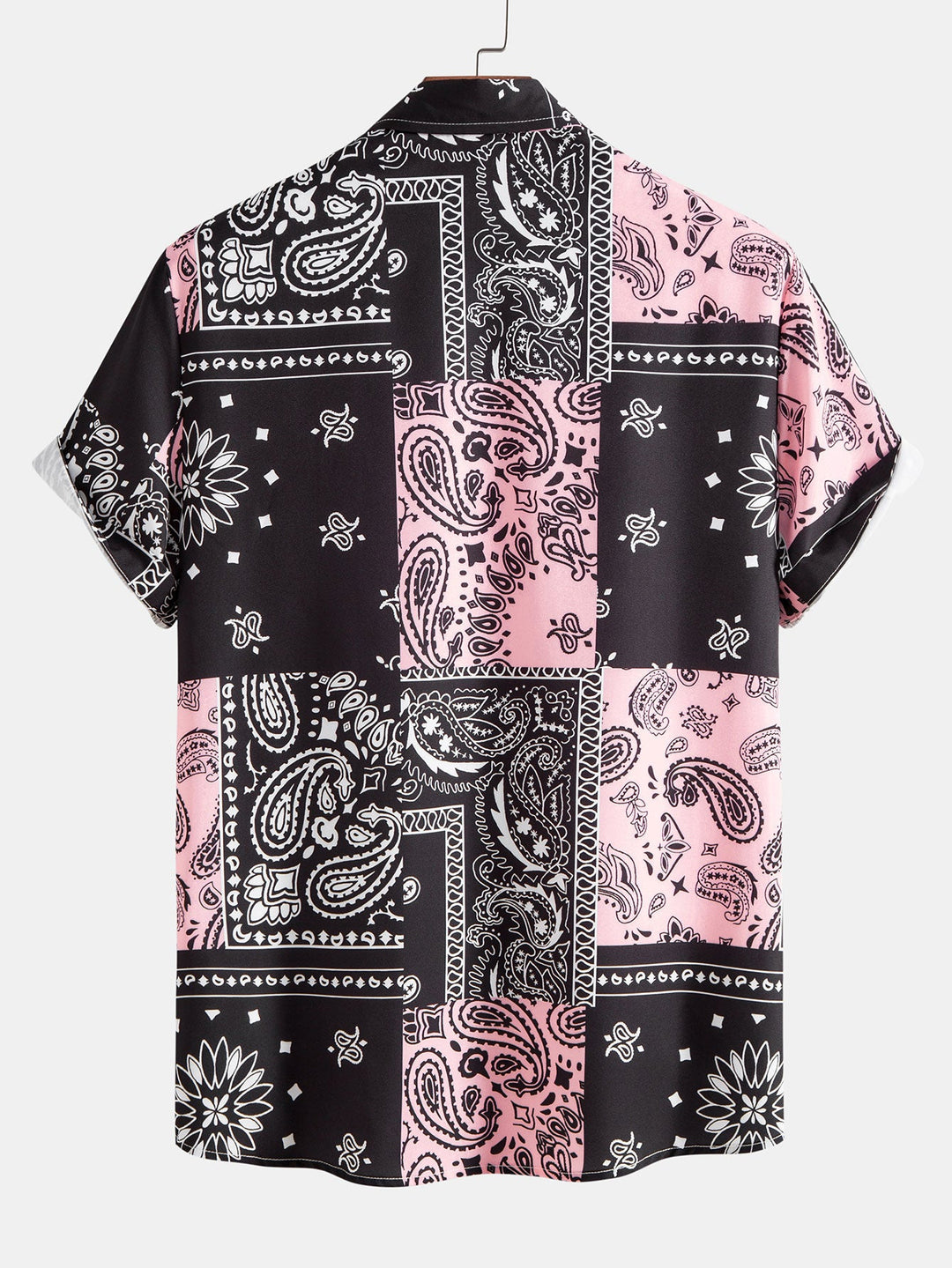 Paisley Print Knop-Up Shirt #Willekeurig Patroon Ontwerp# & Shorts