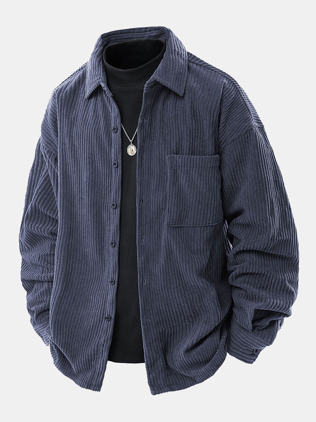Relaxed Fit Button-Down Shirt in Corduroy