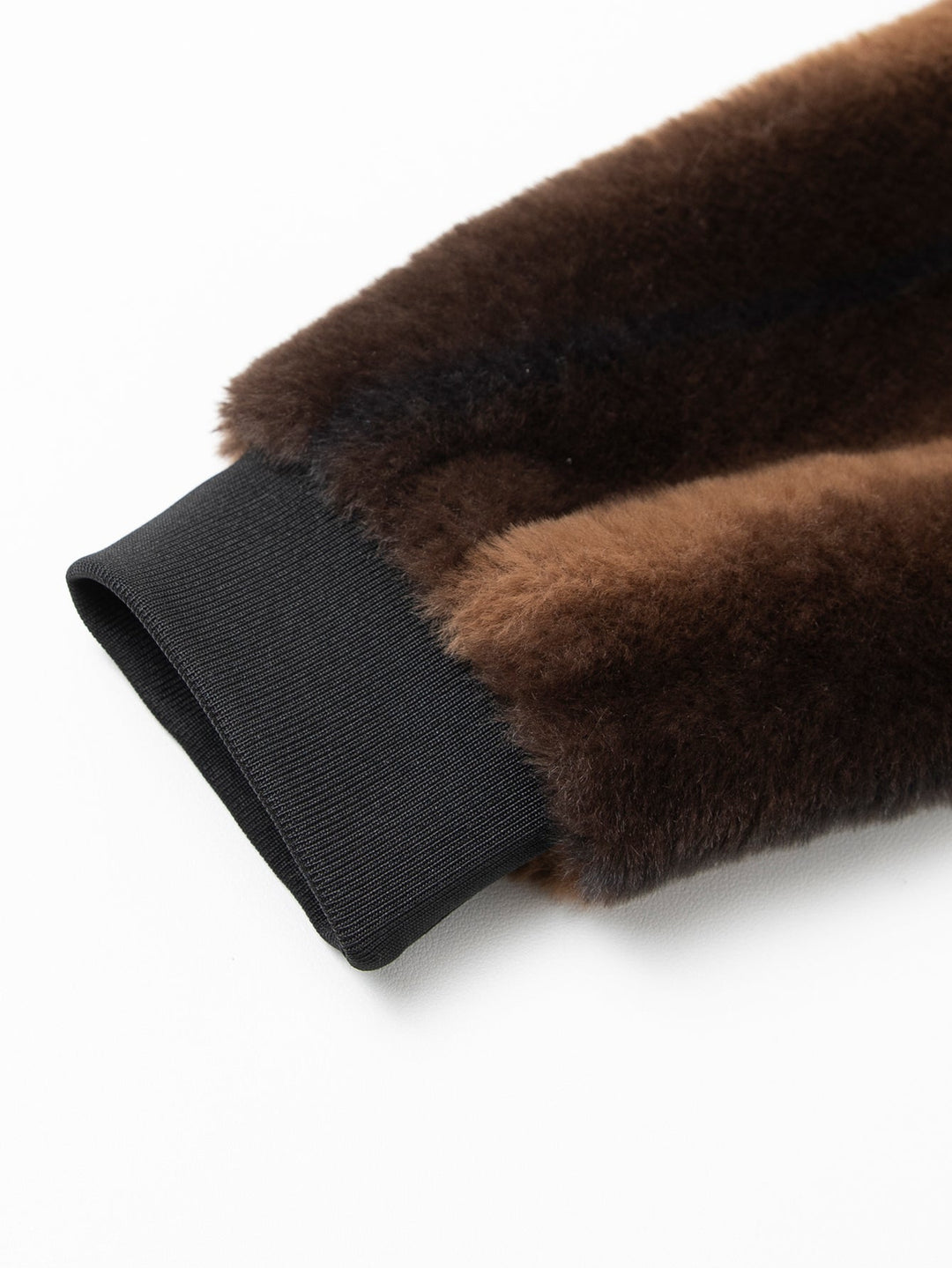 Faux fur coat with zipper