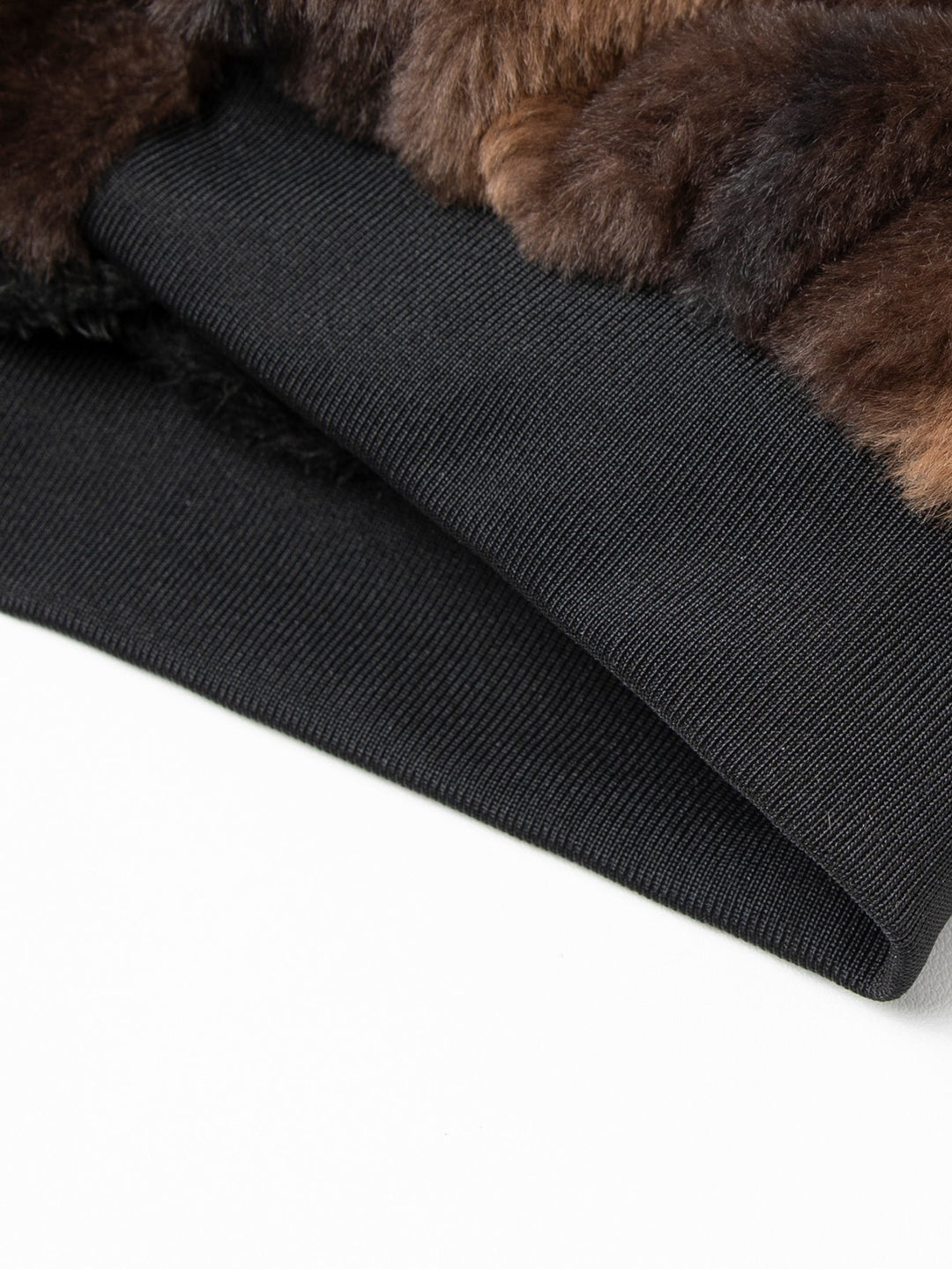 Faux fur coat with zipper
