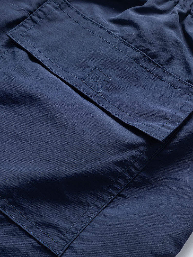 Leaf Kleur Blokprint Overhemd met Knopen & Zwemshort