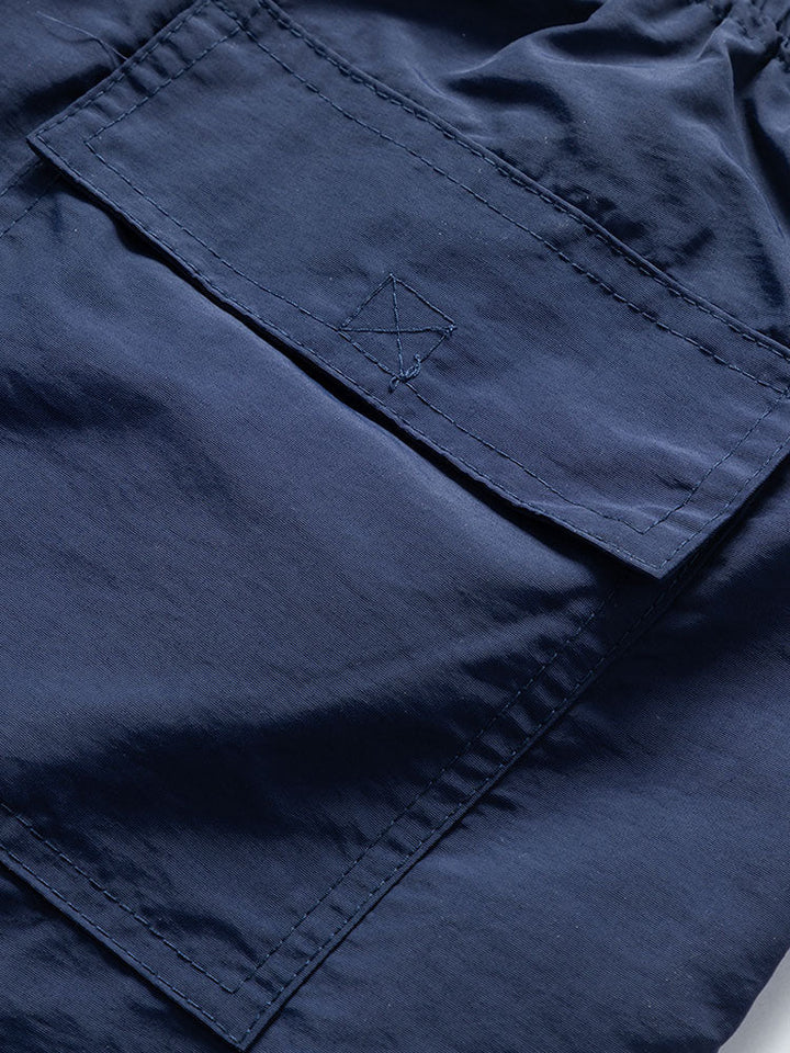 Leaf Kleur Blokprint Overhemd met Knopen & Zwemshort