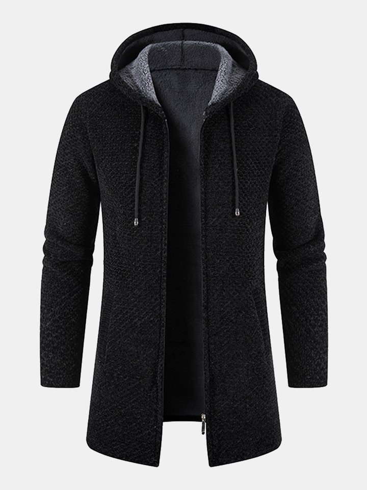 Lange Lijn Textuur Hoodie Sweater