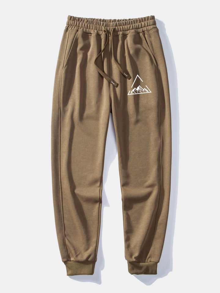 Triangle Mountain Print Relax Fit Hoodie & Joggingbroek