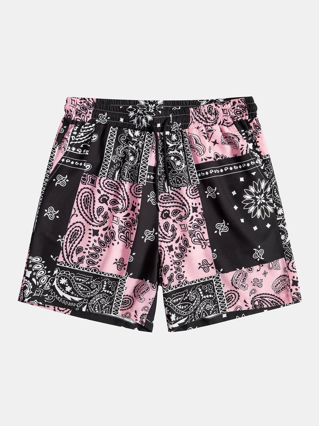 Paisley Print Knop-Up Shirt #Willekeurig Patroon Ontwerp# & Shorts