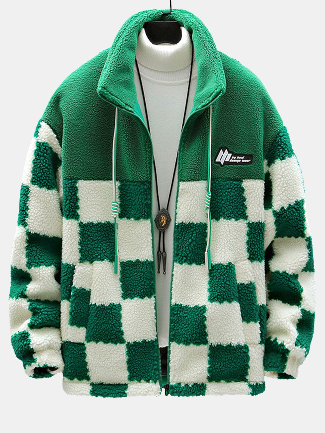 Teddy Fleece Checkered Jacket