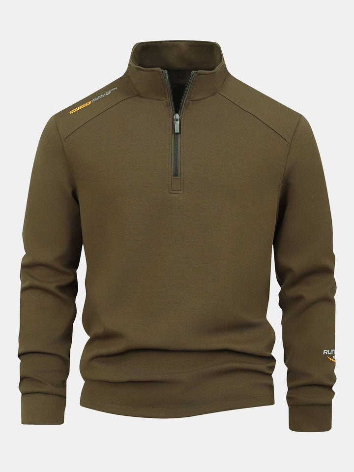 Sweatshirt met kwartrits